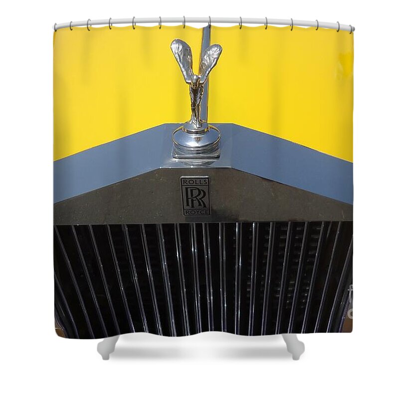 Rolls Royce Shower Curtain featuring the photograph Spirit in the Sky by Barbie Corbett-Newmin