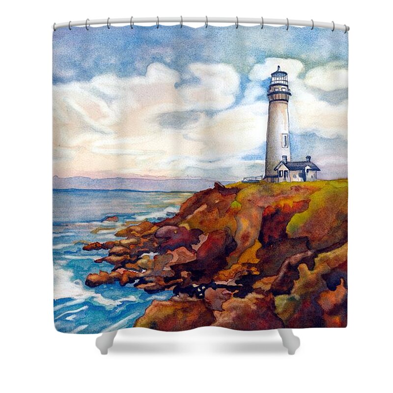 Watercolor Shower Curtain featuring the painting Spirit Light by Gerald Carpenter