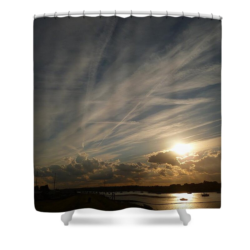 Spirits Shower Curtain featuring the photograph Spirits Flying In The Sky by Vicki Spindler