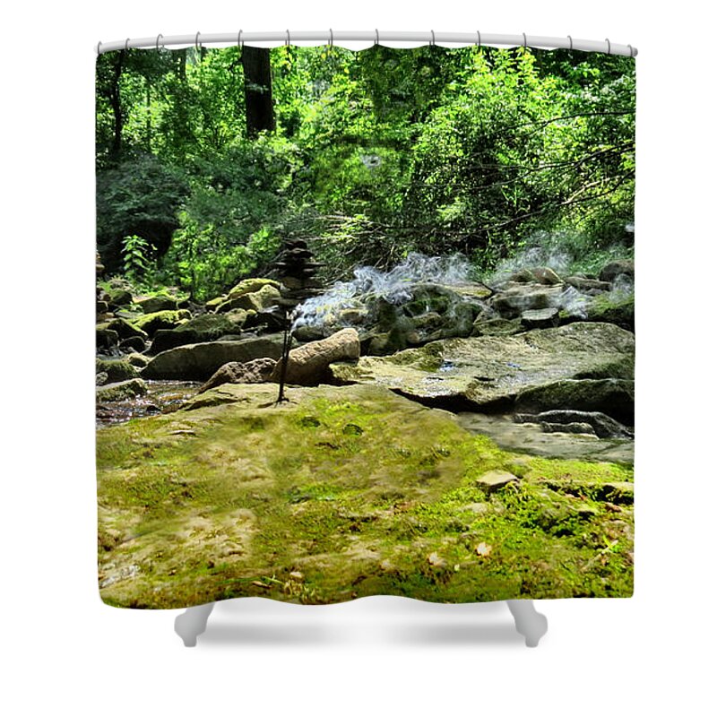  Gift Shower Curtain featuring the photograph Spirits Of The Forest by Art Dingo