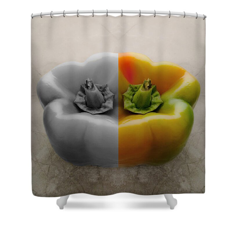 Pepper Shower Curtain featuring the photograph Split Pepper by Don Spenner