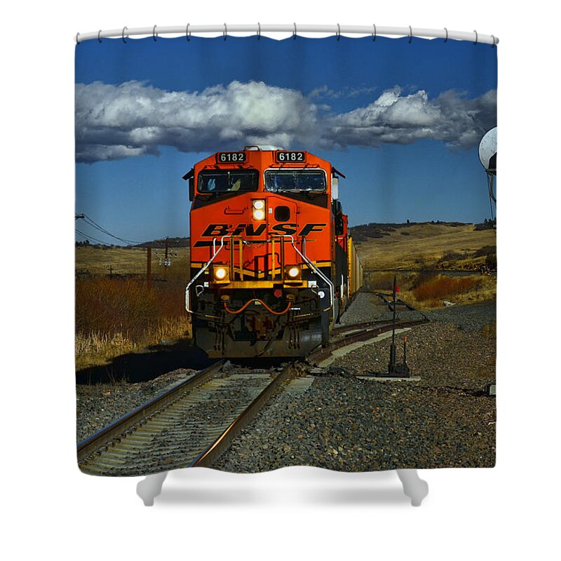 Semiphore Shower Curtain featuring the photograph Splitting the Semiphores by Ken Smith