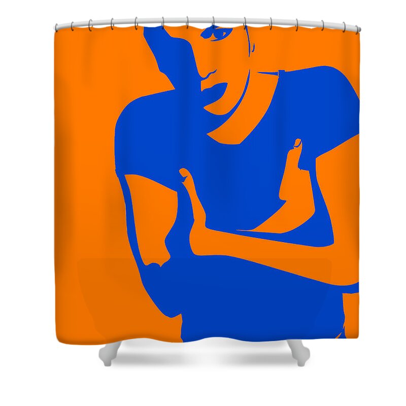  Shower Curtain featuring the digital art Spotting Poster 3 by Naxart Studio