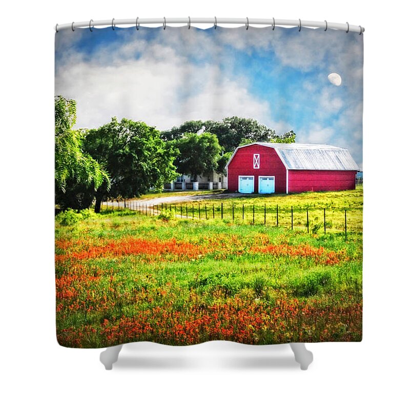 Spring Shower Curtain featuring the photograph Spring Charm in the Hill Country by Lynn Bauer