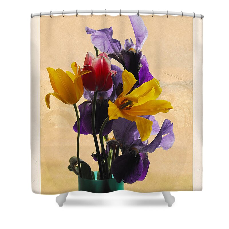 Flowers Shower Curtain featuring the digital art Spring Flowers by Kae Cheatham
