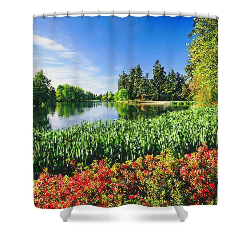 Scenics Shower Curtain featuring the photograph Spring In Portland Oregon by Ron thomas