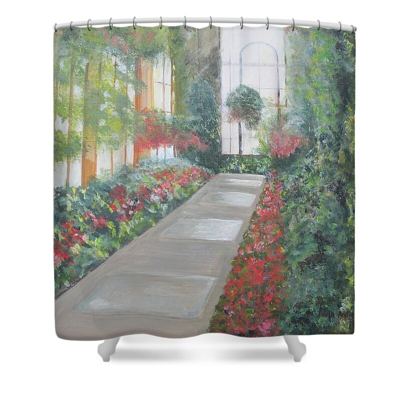 Spring Shower Curtain featuring the painting Spring Light by Paula Pagliughi