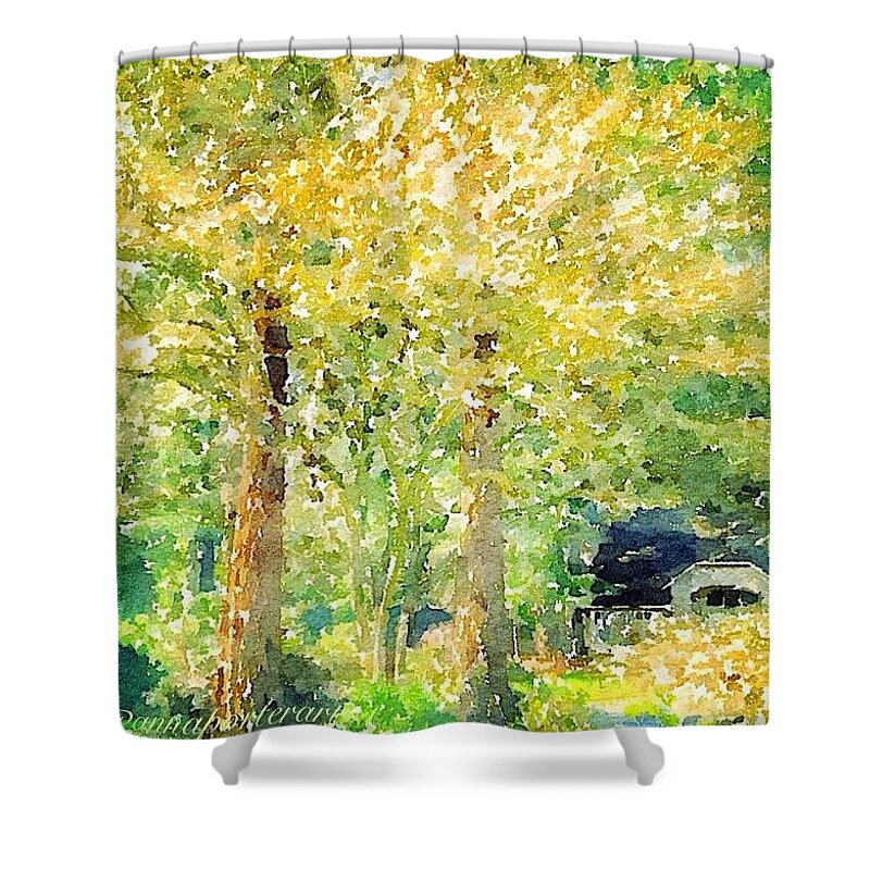 Annasgardens Shower Curtain featuring the photograph Spring Maples by Anna Porter
