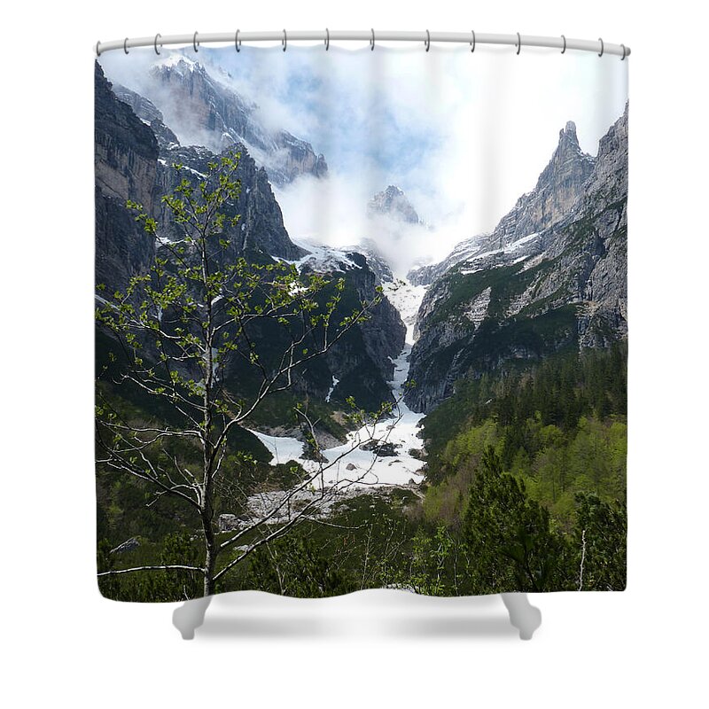 Brenta Shower Curtain featuring the photograph Springtime - Brenta Dolomites by Phil Banks