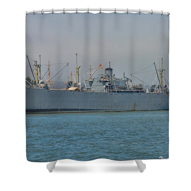 Ss Jeremiah O'brien Shower Curtain featuring the photograph SS Jeremiah O'Brien -2 by Tommy Anderson