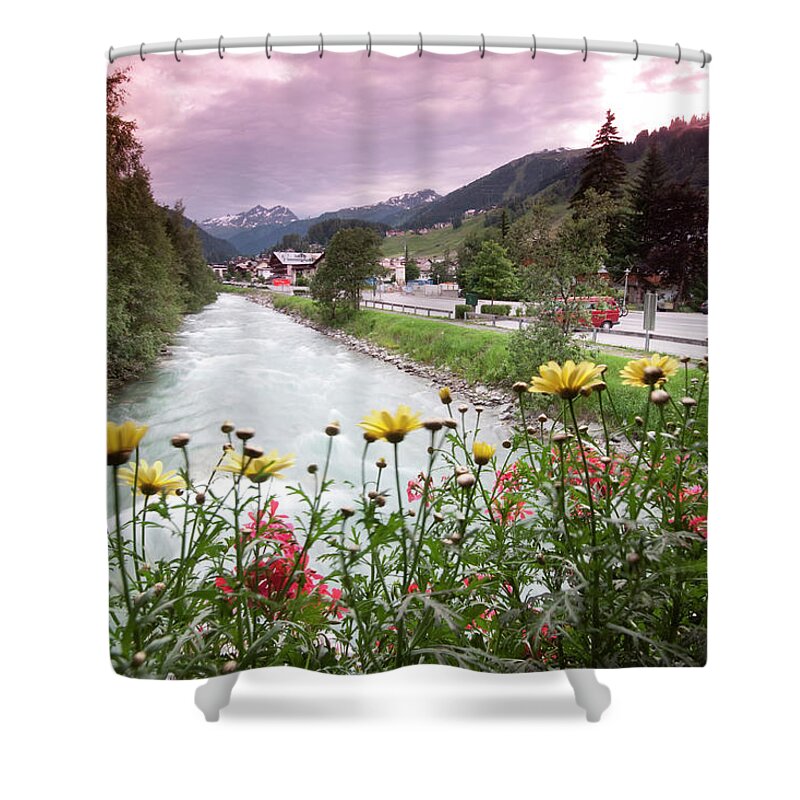 Tranquility Shower Curtain featuring the photograph St Anton, Austria by Mb Photography