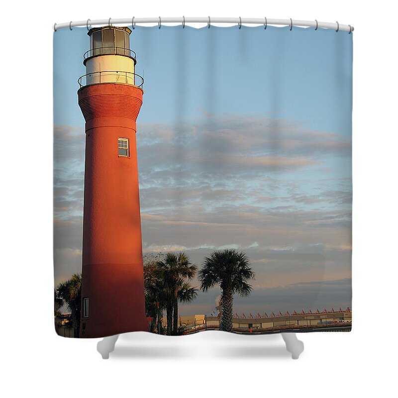 Lighthouse Shower Curtain featuring the photograph St. Johns River Lighthouse II by Christiane Schulze Art And Photography