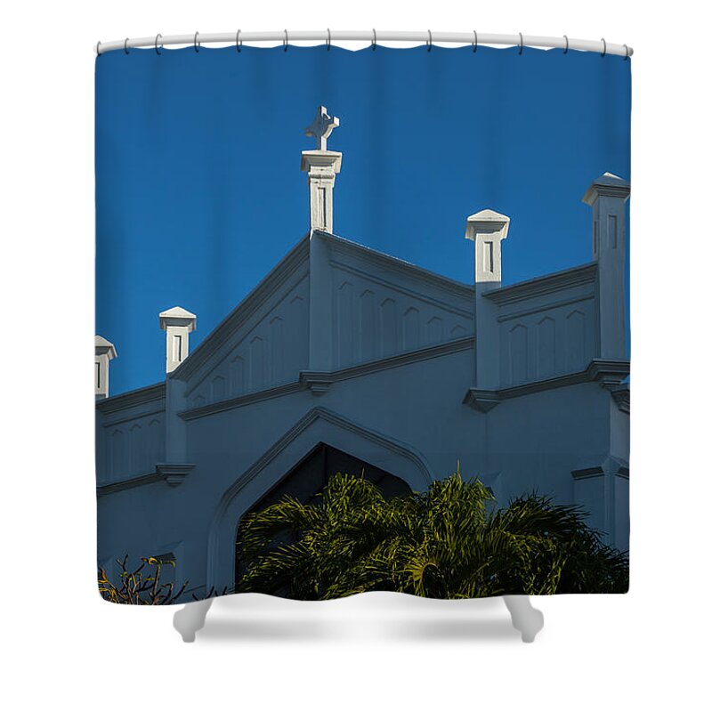 1919 Shower Curtain featuring the photograph St Paul's in Key West by Ed Gleichman