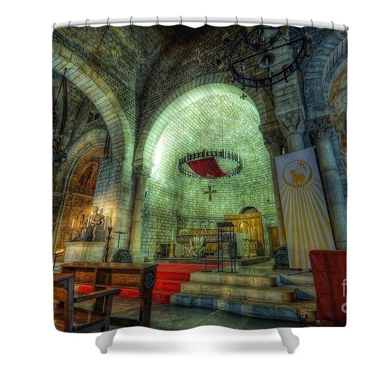 St Pere De Puelles Church Shower Curtain featuring the photograph St Pere de Puelles Church - Barcelona by Yhun Suarez