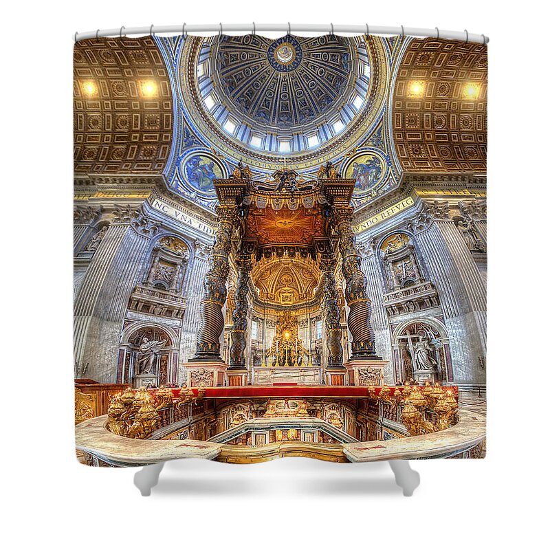 Yhun Suarez Shower Curtain featuring the photograph St Peter's Basilica by Yhun Suarez