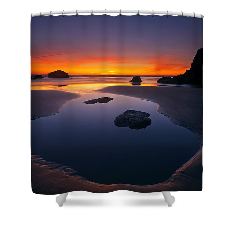 Stacks Shower Curtain featuring the photograph Stacks and Stones by Michael Dawson