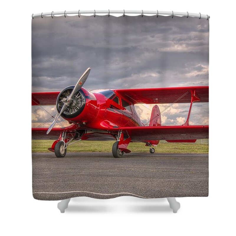 Staggerwing Shower Curtain featuring the photograph Staggerwing by Jeff Cook