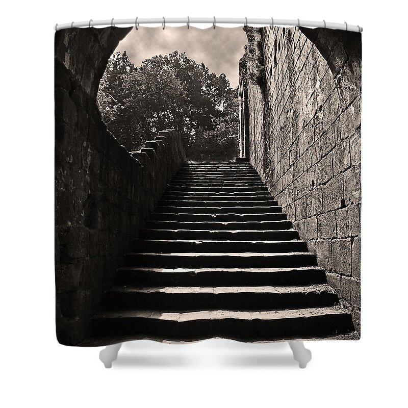 Stairs Shower Curtain featuring the photograph Stairway To Heaven by John Topman