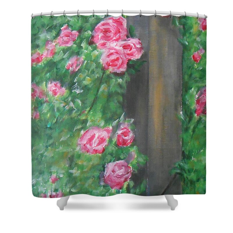 Impressionist Shower Curtain featuring the painting Stand By Me by Jane See