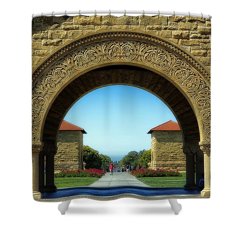 Stanford University Shower Curtain featuring the photograph Stanford University by Mountain Dreams