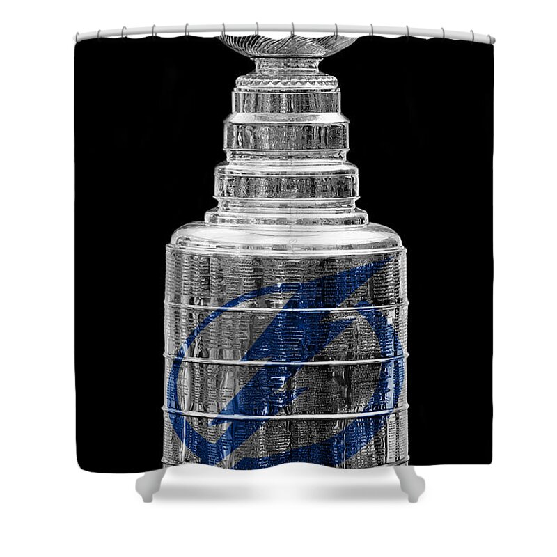 Hockey Shower Curtain featuring the photograph Stanley Cup Tampa by Andrew Fare