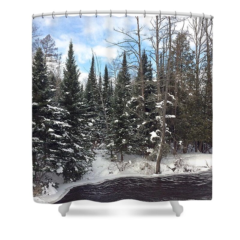 Jordan River Shower Curtain featuring the photograph State Road by Joseph Yarbrough