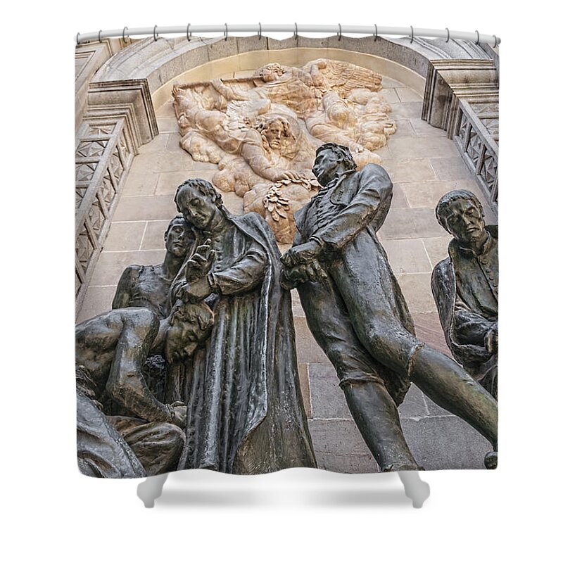 Apostle Shower Curtain featuring the photograph Statues by Maria Coulson