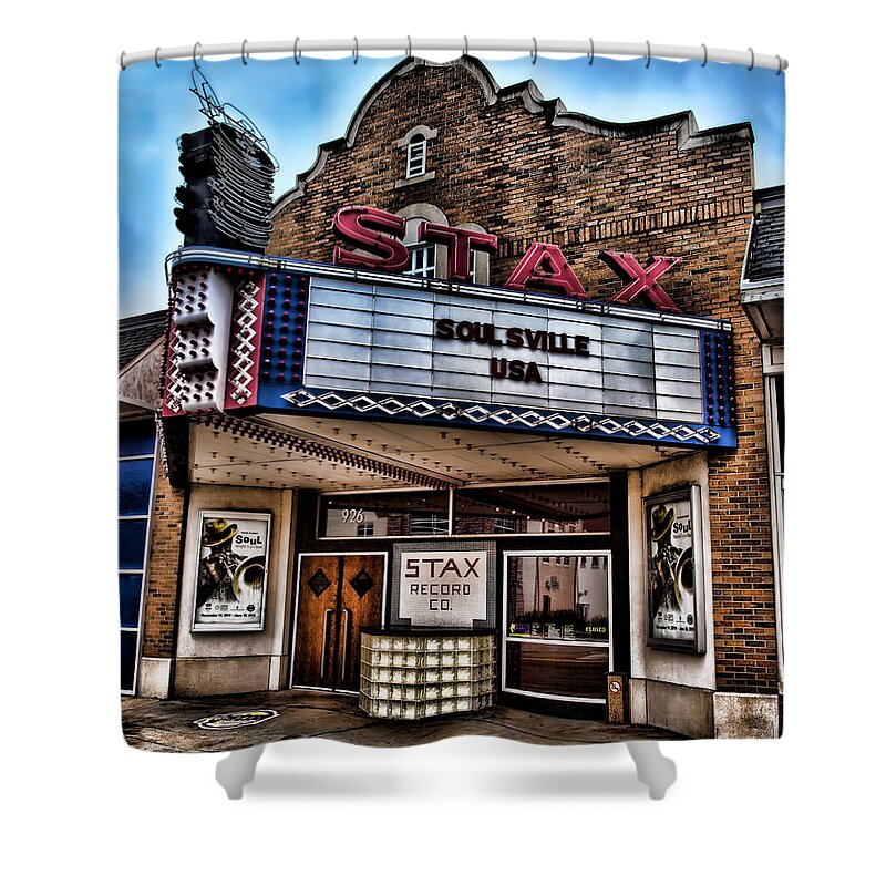 Memphis Shower Curtain featuring the photograph Stax Records by Stephen Stookey
