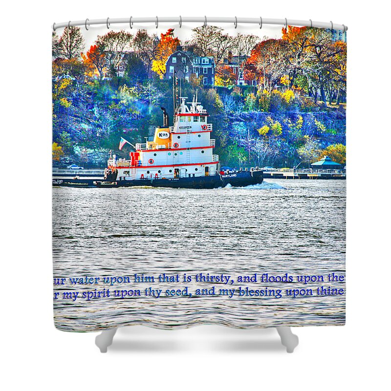 South Ferry Shower Curtain featuring the photograph Stay Afloat With HOPE by Terry Wallace