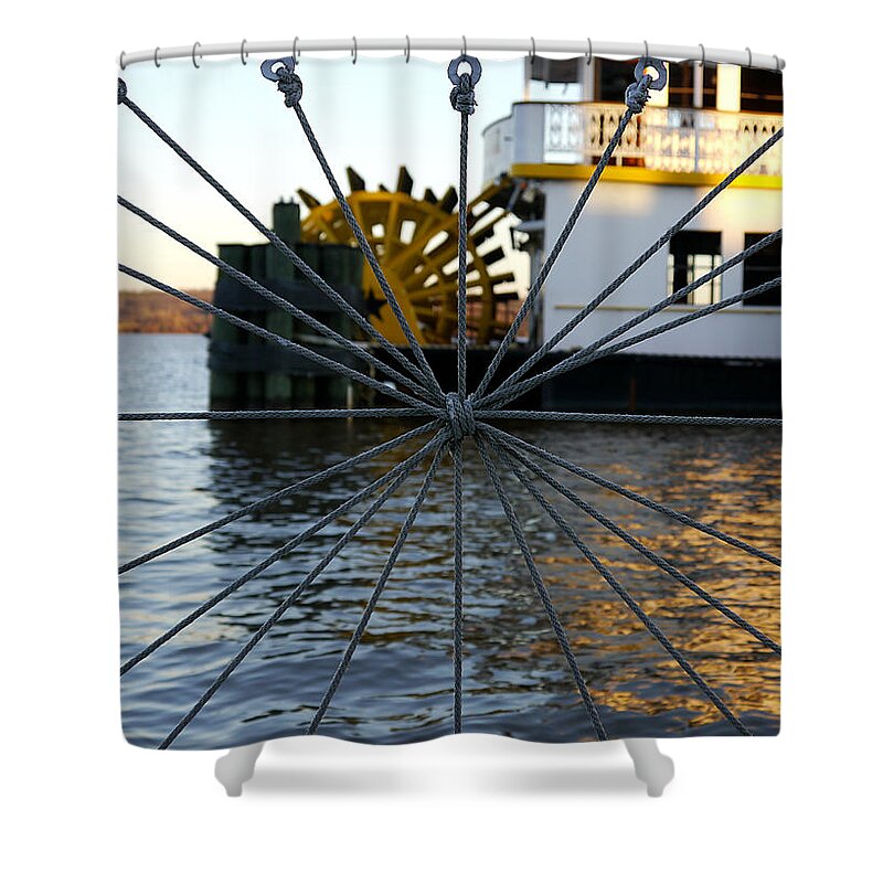 Richard Reeve Shower Curtain featuring the photograph Steamboat - Cherry Blossom 3 by Richard Reeve