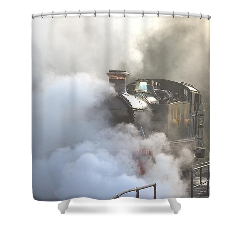 Steam Shower Curtain featuring the photograph Steaming at dawn no3 by Tony Mills