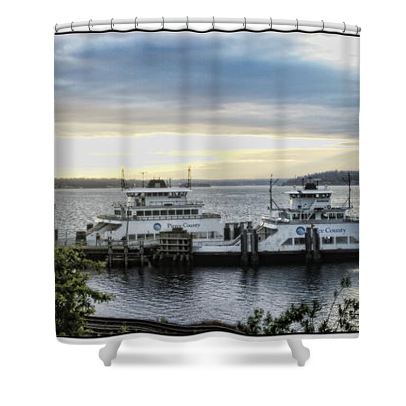 Ferry Shower Curtain featuring the photograph Steilacoom Ferry by Ron Roberts