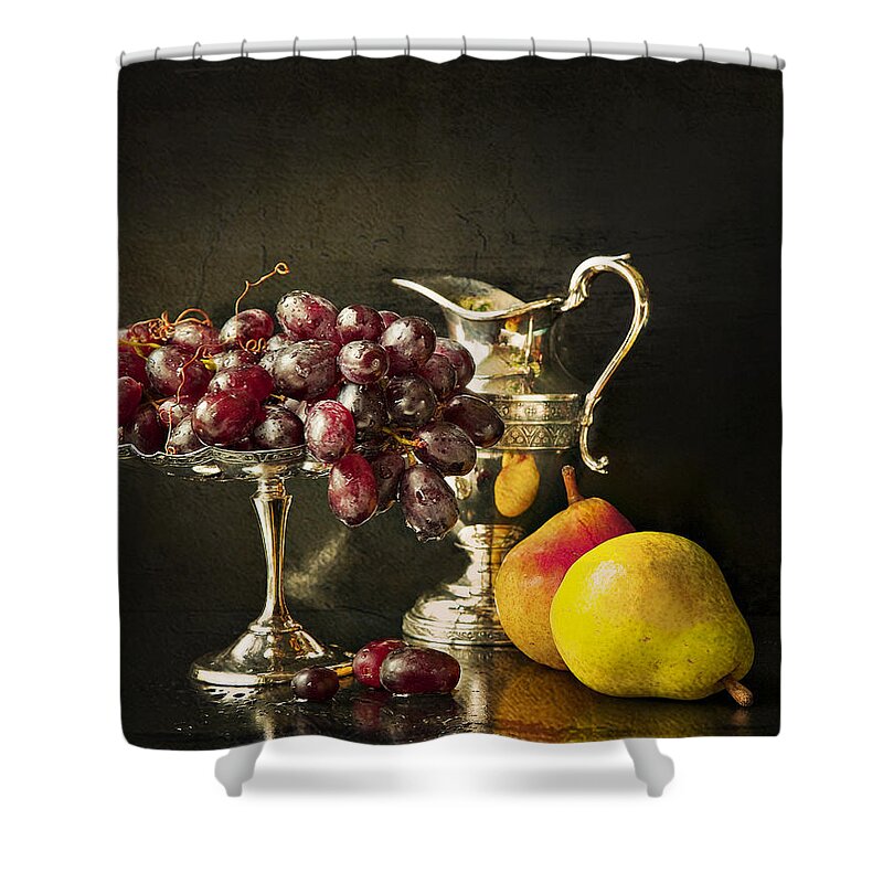 Chiaroscuro Shower Curtain featuring the photograph Still Life With Fruit by Theresa Tahara