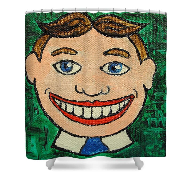 Asbury Park Shower Curtain featuring the painting Still Smiling by Patricia Arroyo