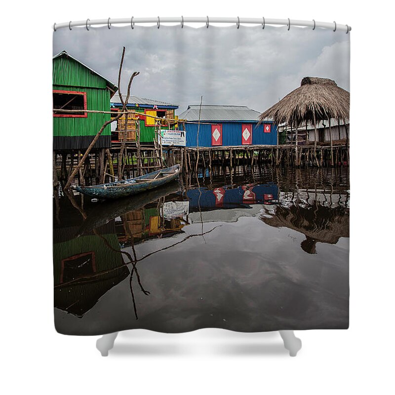 Tranquility Shower Curtain featuring the photograph Stilts by Anthony Pappone