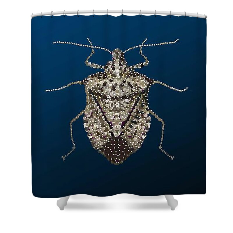 Stink Bug Shower Curtain featuring the digital art Stink Bug i Phone Case by R Allen Swezey