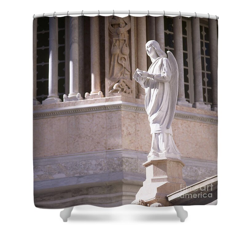 Baptistry Shower Curtain featuring the photograph Stone Angel by Riccardo Mottola