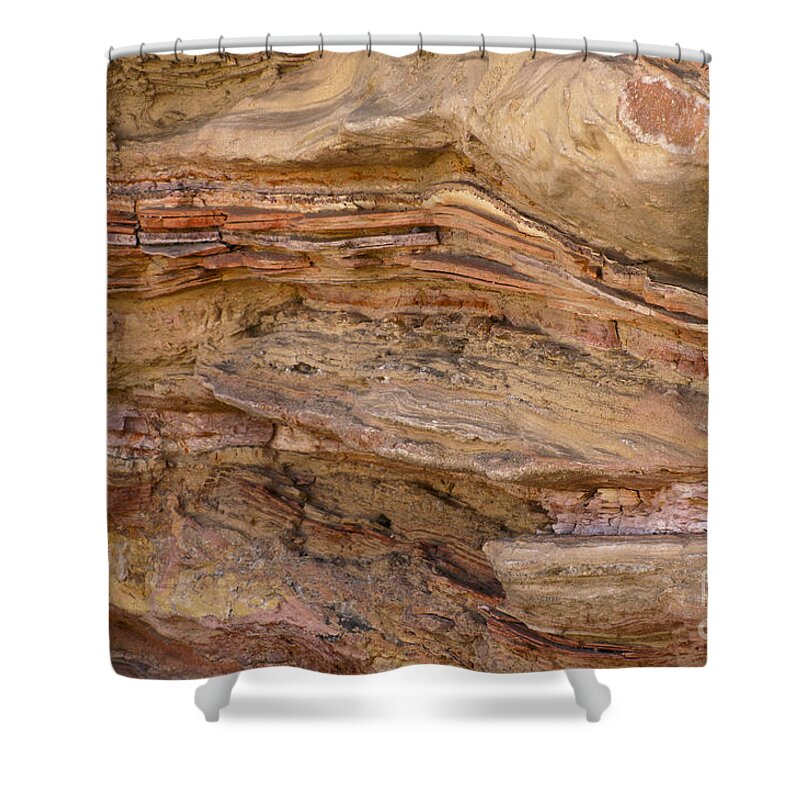 Big Bend Ranch State Park Shower Curtain featuring the photograph Stone Colors and Textures by Bob Phillips