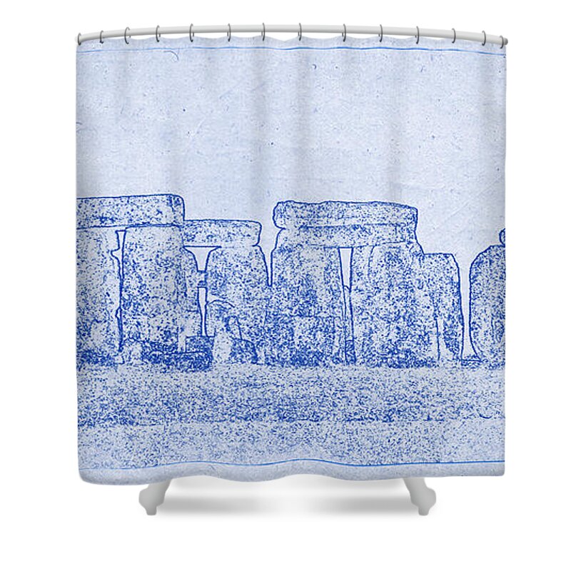 Antiquated Architectural Blueprints Shower Curtains