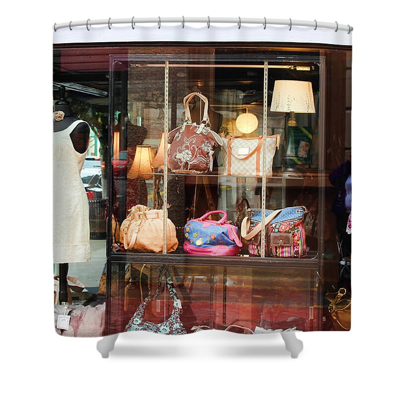 Window Shower Curtain featuring the photograph Storefront 2 by Cathy Anderson