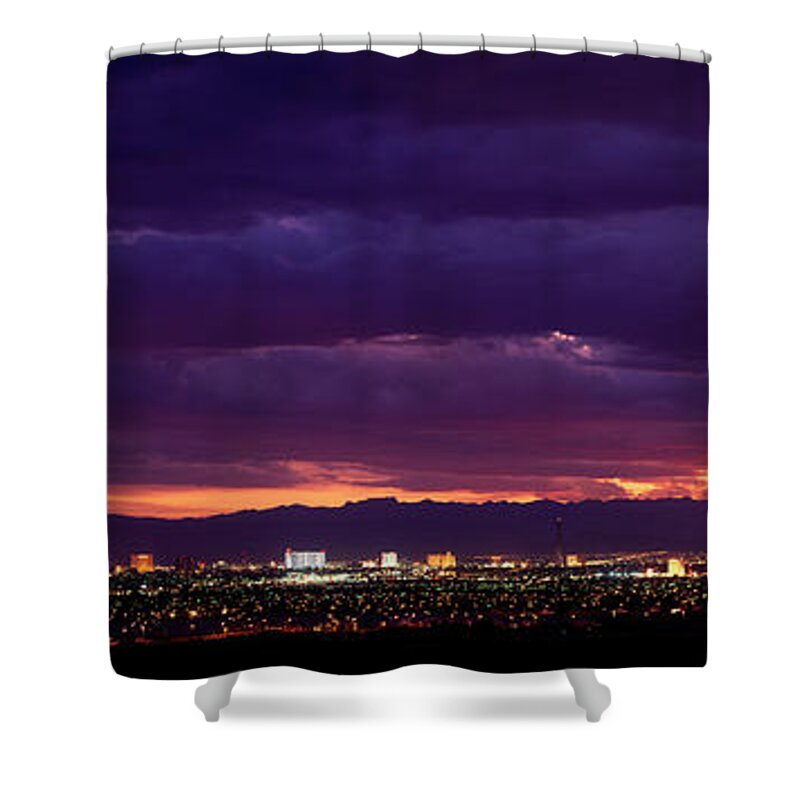 Photography Shower Curtain featuring the photograph Storm, Las Vegas, Nevada, Usa by Panoramic Images