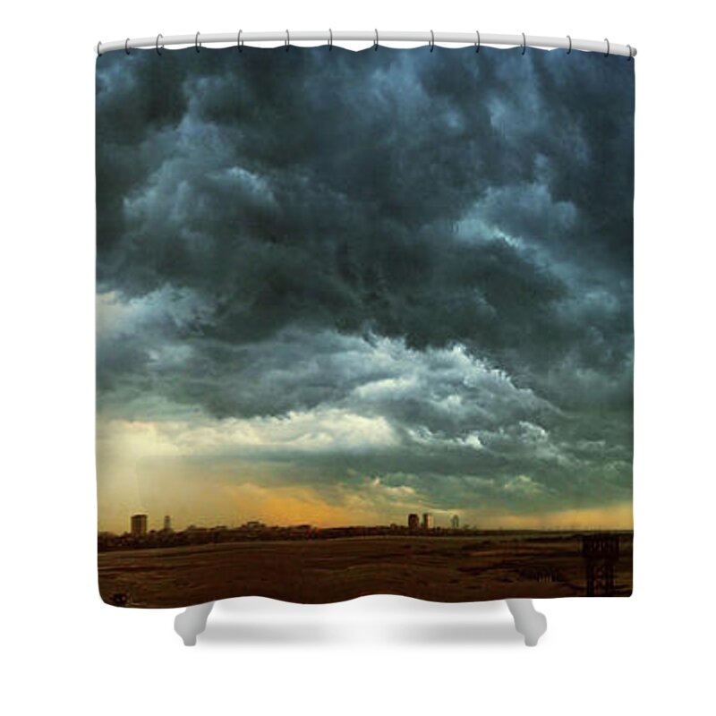 Scenics Shower Curtain featuring the photograph Storm On Earth by Vietnam
