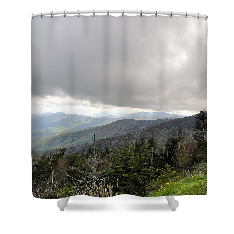 Stormy Smoky Mountains Shower Curtain featuring the photograph Stormy Smoky Mountains by Cynthia Woods