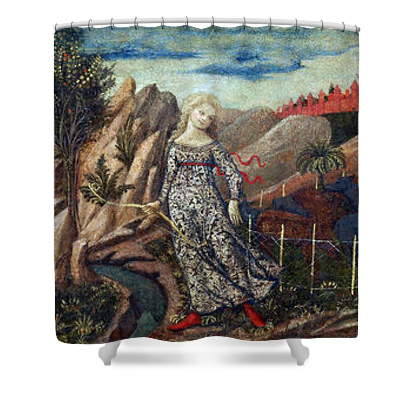 Illustration Shower Curtain featuring the photograph Story Of Oenone And Paris 1460 by Getty Research Institute