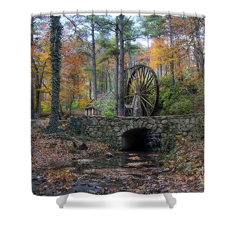 Berry College Shower Curtain featuring the photograph Stream from the Old Grist Mill by Barbara Bowen