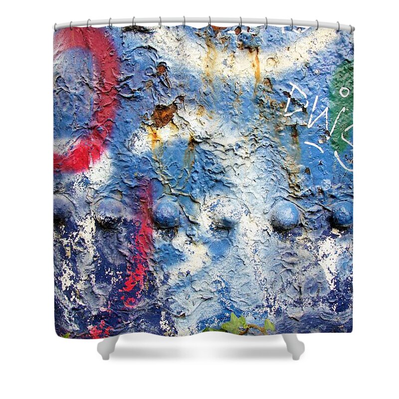 Graffiti Shower Curtain featuring the photograph Street art 8107 by Ron Harpham