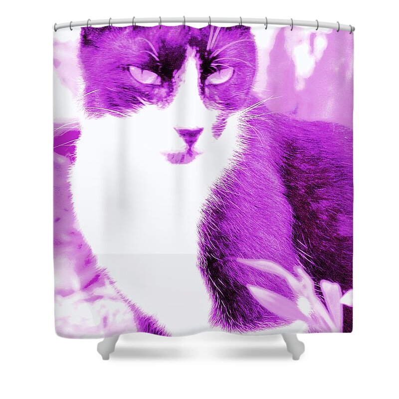 Strike Shower Curtain featuring the photograph Strike Violet by Anita Dale Livaditis