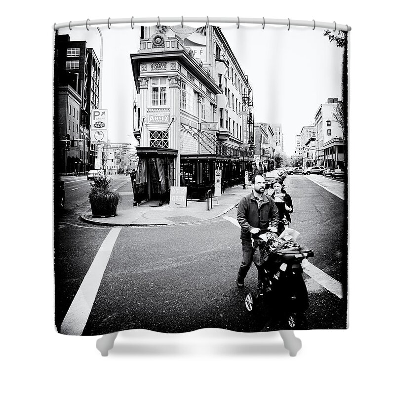 Stroll Shower Curtain featuring the photograph Stroll by Niels Nielsen