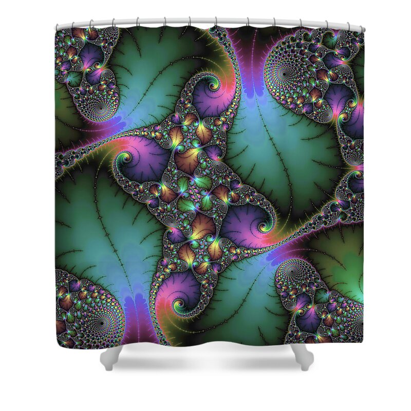 Fractal Shower Curtain featuring the digital art Stunning mandelbrot fractal by Matthias Hauser