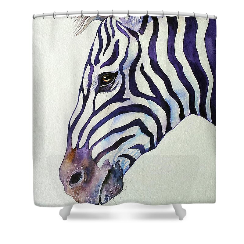 Animal Shower Curtain featuring the painting Suave by Arti Chauhan